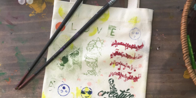 Fabric painting (Tote bag)
